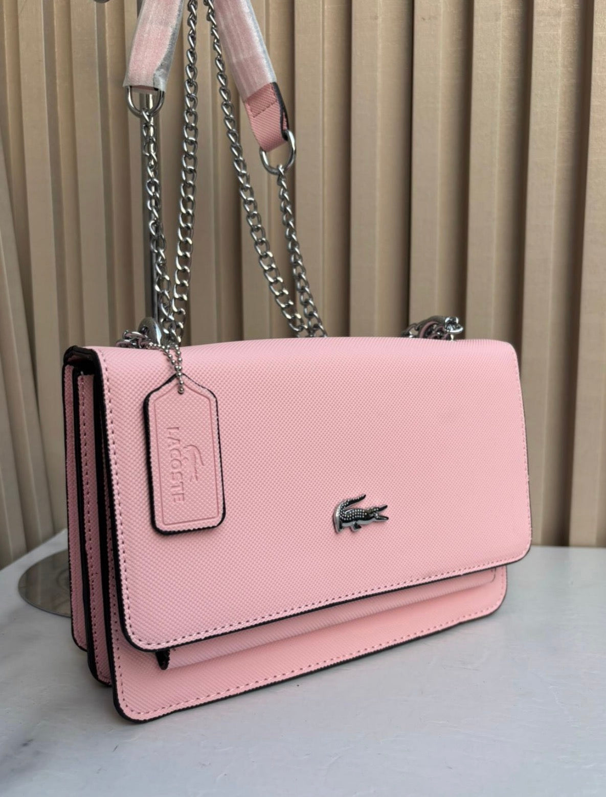 Cartera Lacoste Rosa