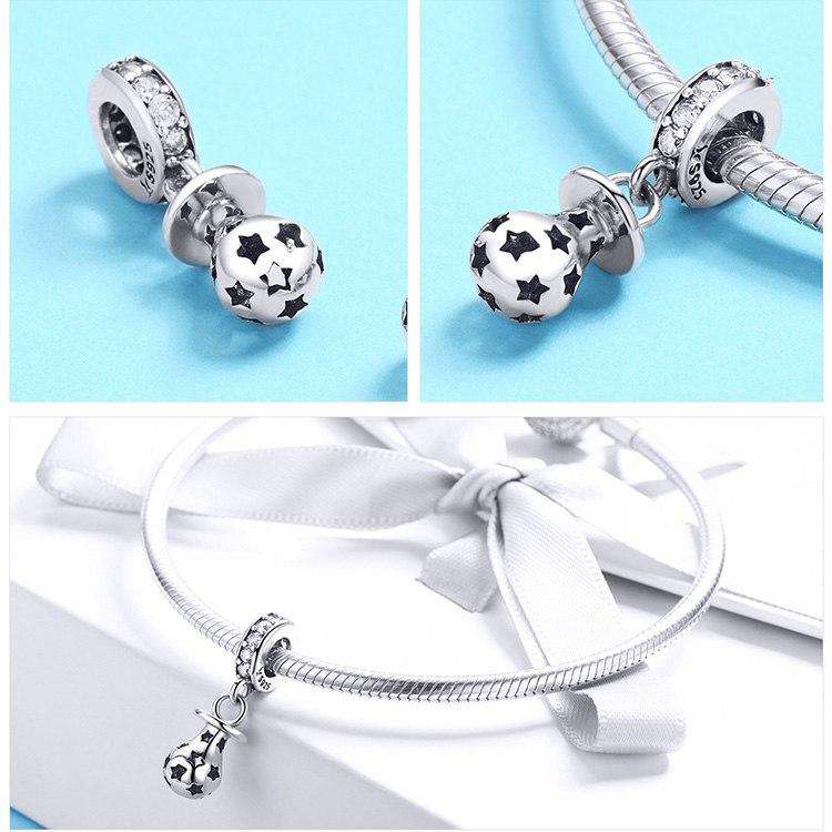Charm Pandora Chupete De Bebé Con Estrellas