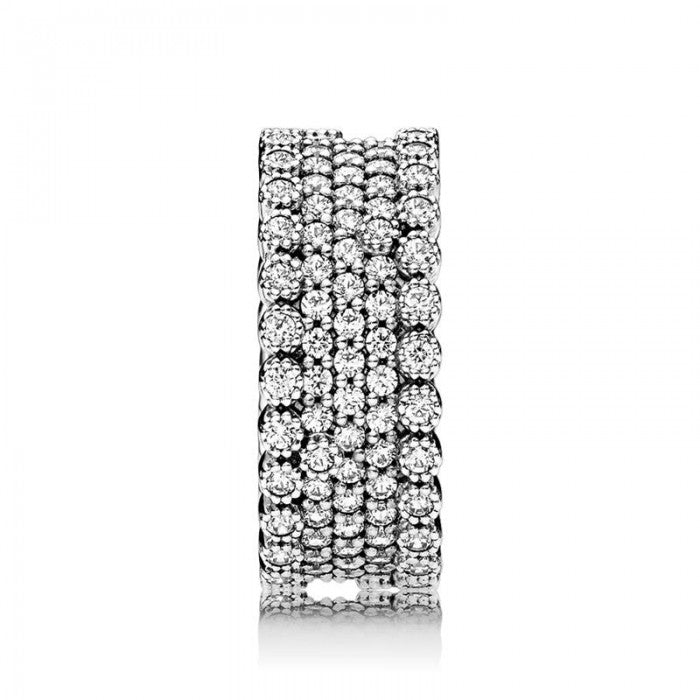 Anillo Pandora Banda Pave Brillo Lujoso