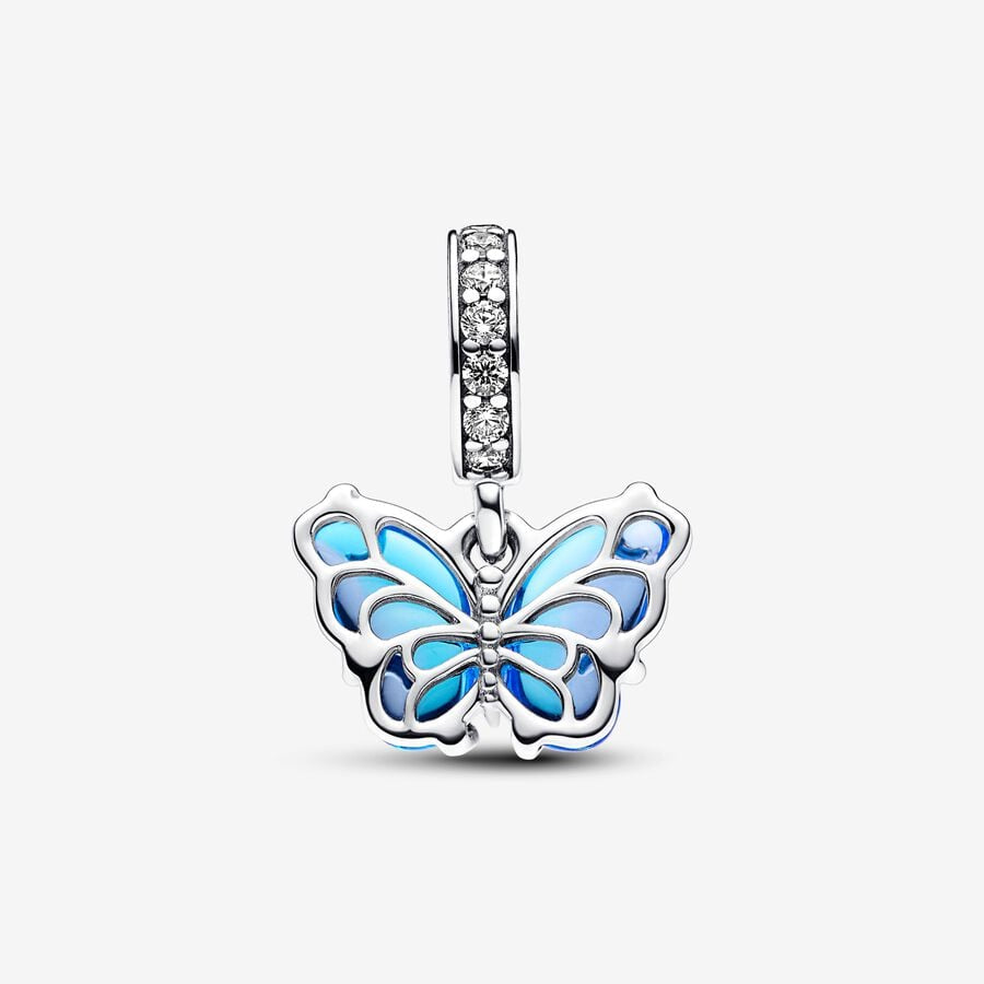 Charm Pandora Colgante de Cristal de Murano Mariposa