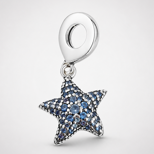 Charm Pandora Colgante Estrella De Mar Azul
