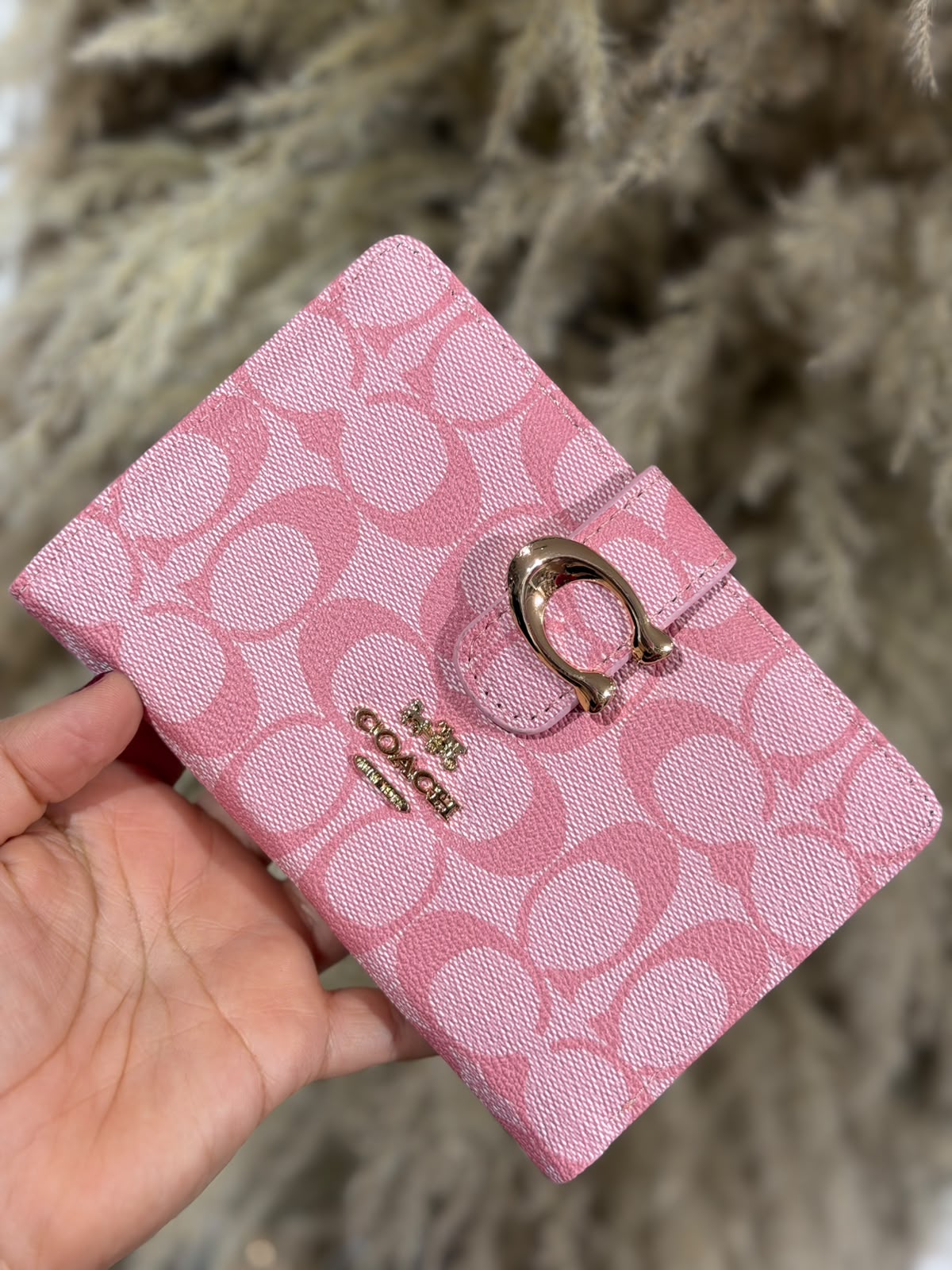 Monedero Mediano Coach Tabby En Color Rosa Con Herraje Dorado Con Caja
