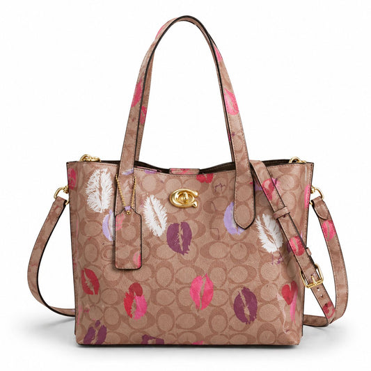 Cartera Coach Mediana Café Con Besos