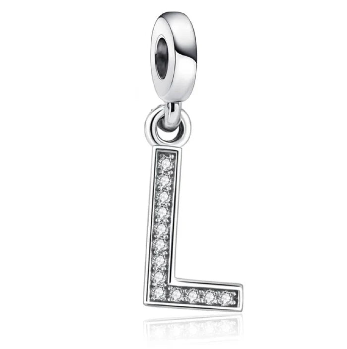Charm Pandora Inicial Abecedario Brillante en Molde de la A-Z