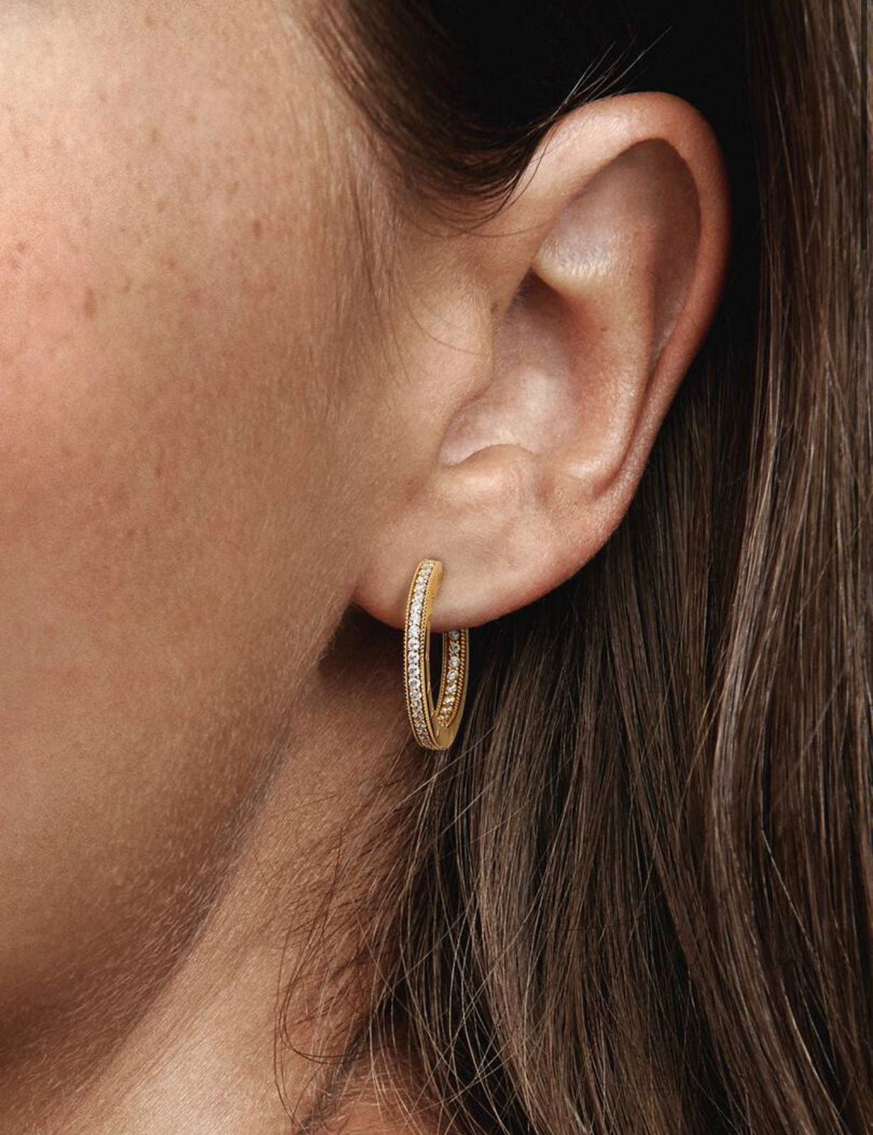 Argollas Pandora De Aro En Plata De Ley Corazones Grande