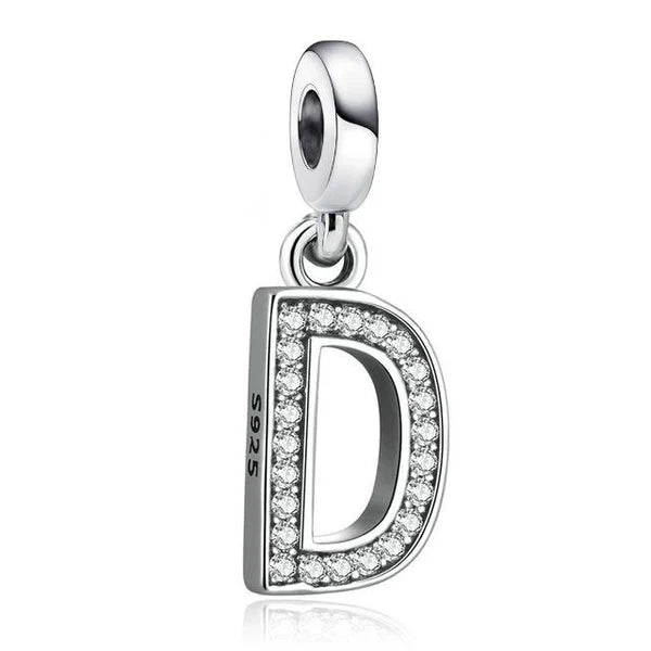 Charm Pandora Inicial Abecedario Brillante en Molde de la A-Z