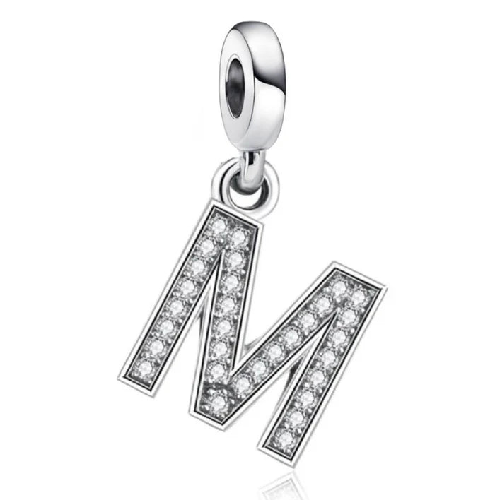 Charm Pandora Inicial Abecedario Brillante en Molde de la A-Z