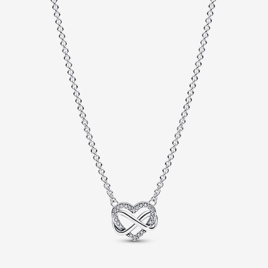 Collar Pandora Corazón con infinito