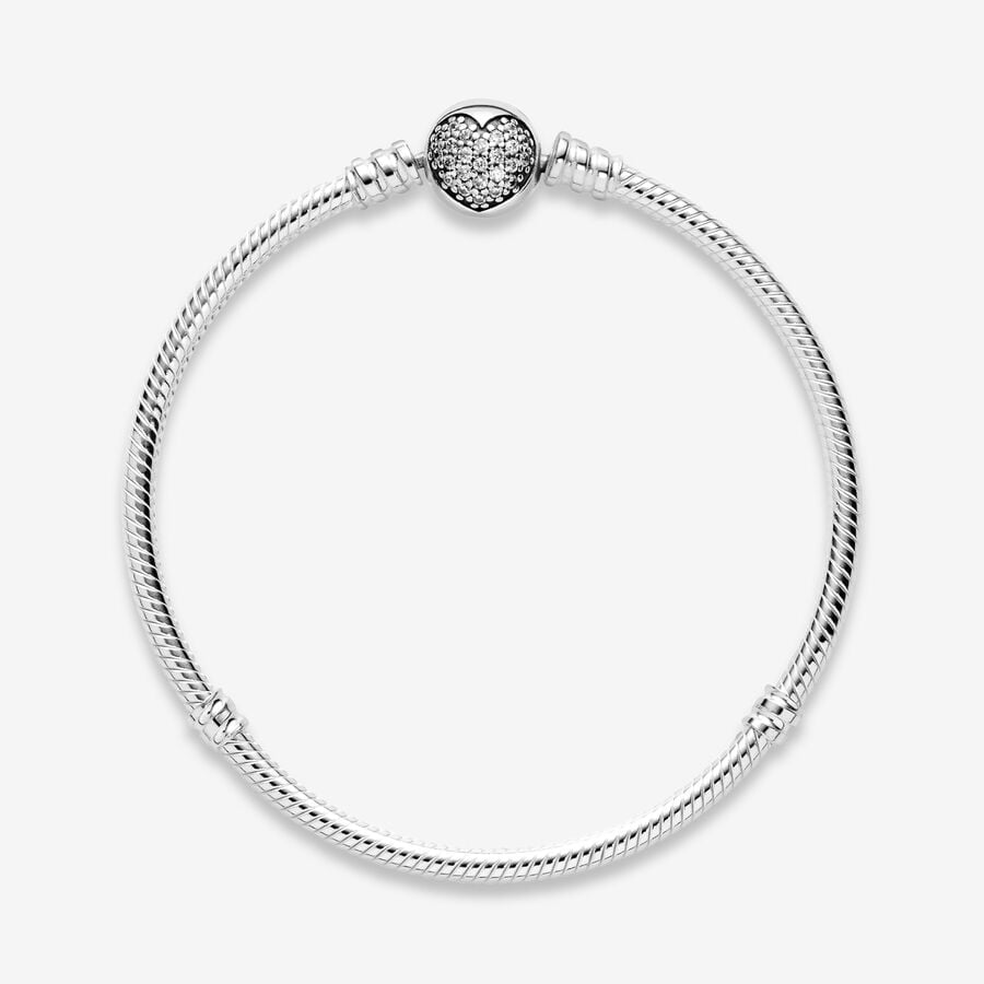 Pulsera Pandora Moments con cierre Corazón Brillante