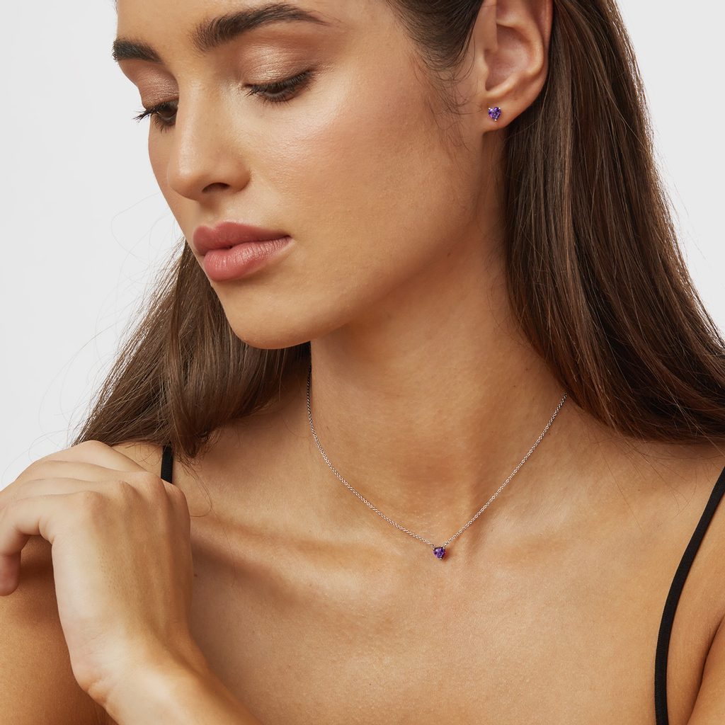 Set Pandora De Corazón Morado