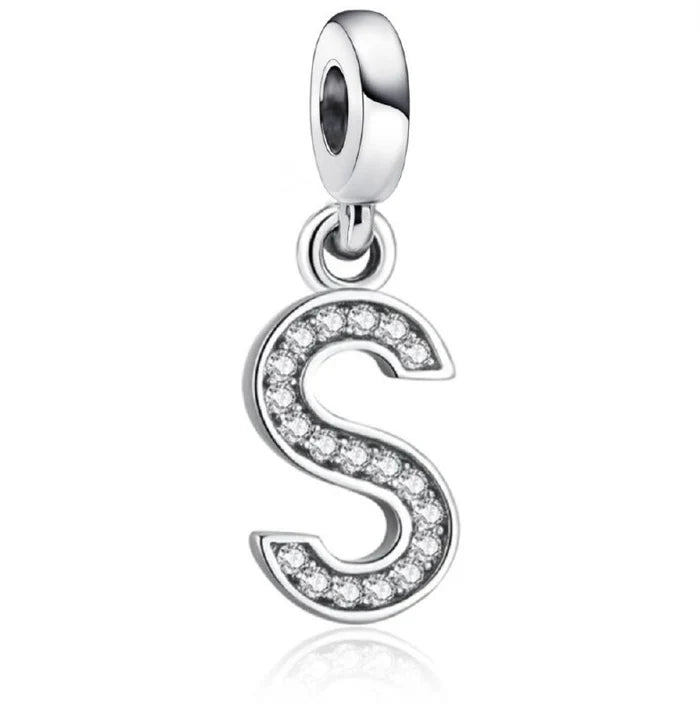 Charm Pandora Inicial Abecedario Brillante en Molde de la A-Z
