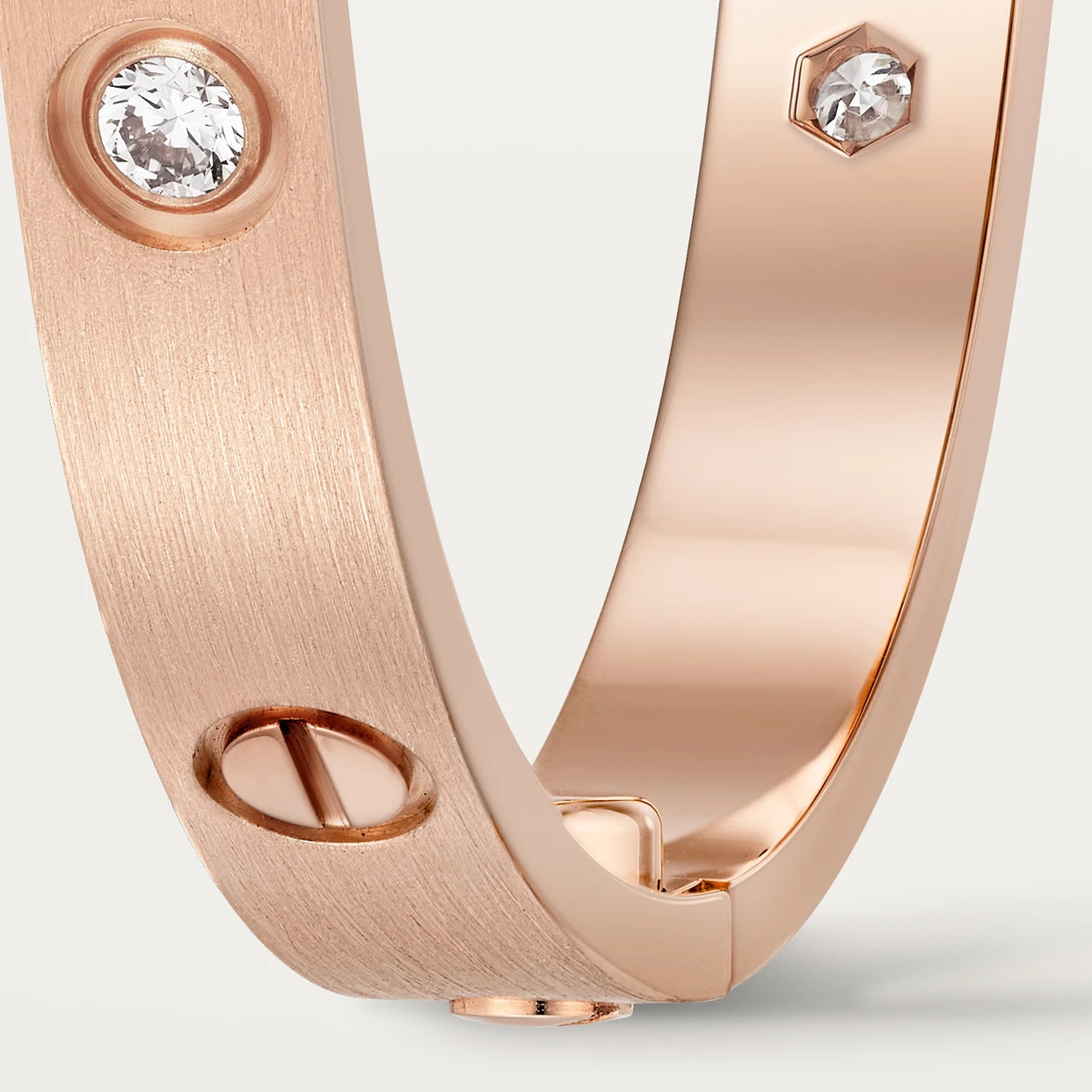 Pulsera Cartier Love En Rose Gold Con 4 Diamantes