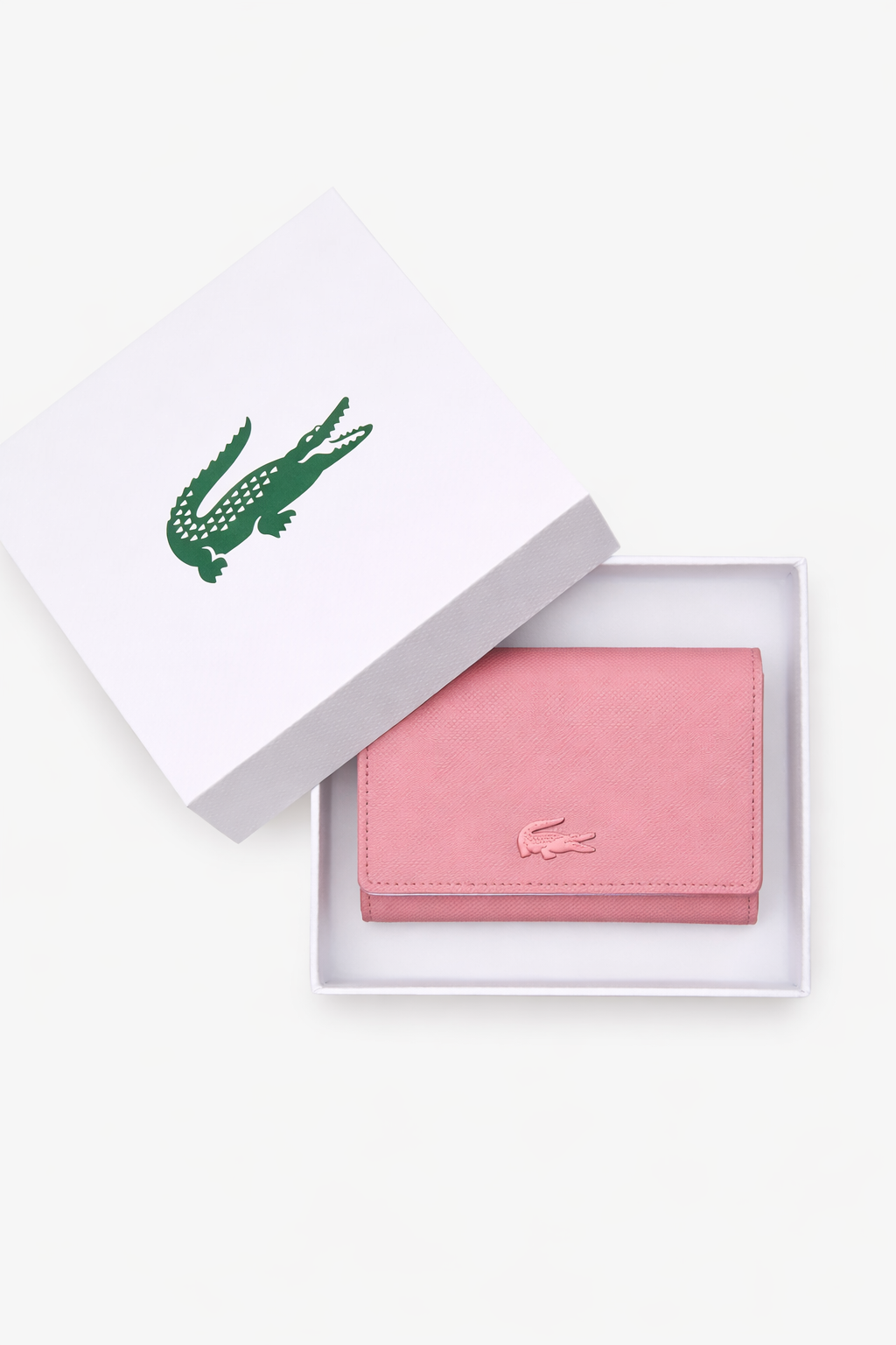 Monedero Lacoste Rosa Con Caja