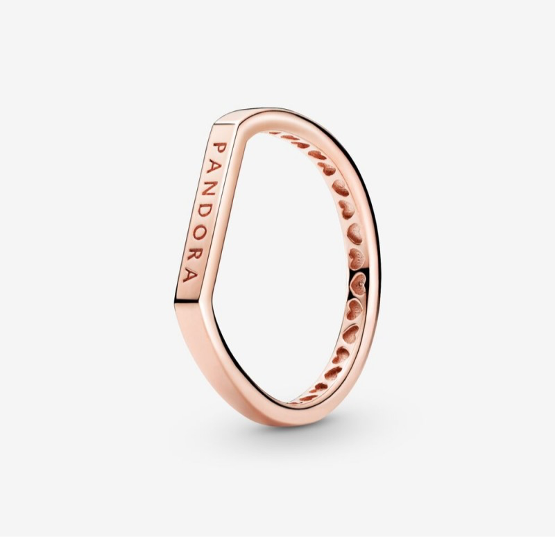 Anillo Pandora Barra Combinable En Rose Gold