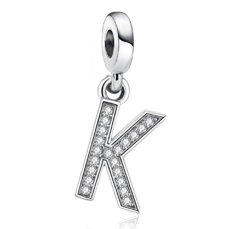 Charm Pandora Inicial Abecedario Brillante en Molde de la A-Z