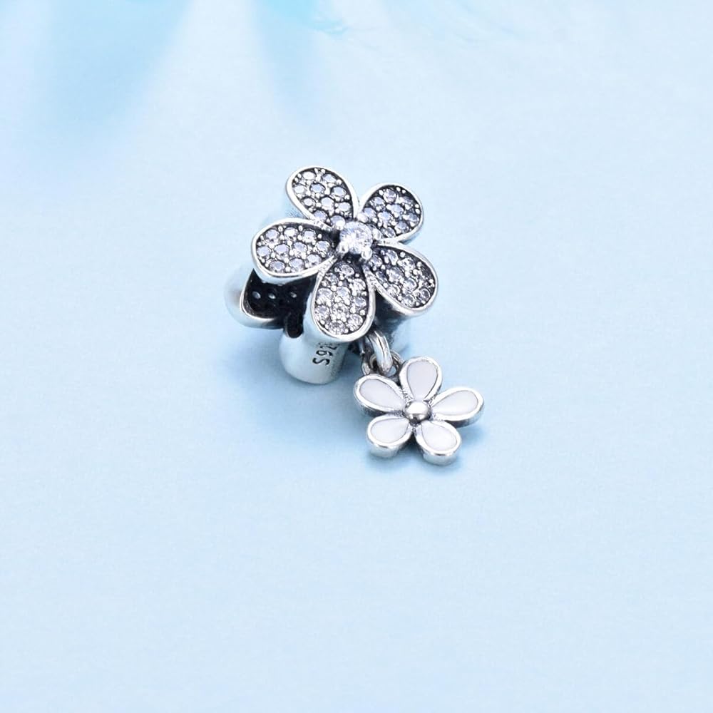 Charm Pandora Doble Flor Primavera Brillante