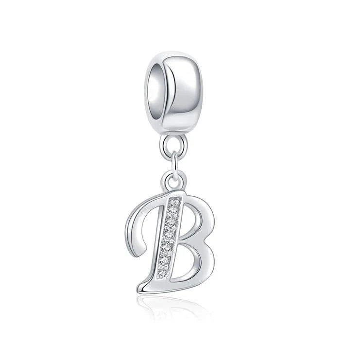 Charm Pandora Inicial Abecedario Cursiva Colgante De La A-Z