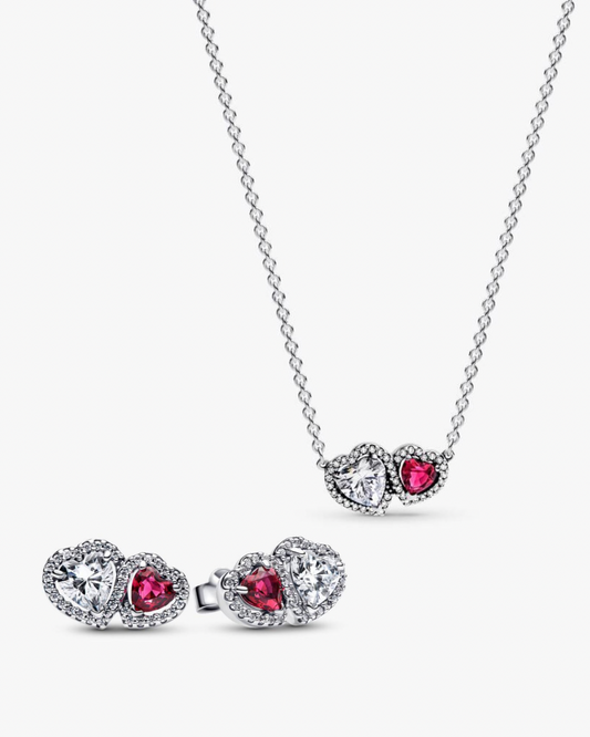 Set De Regalo Pandora doble corazón de el amor