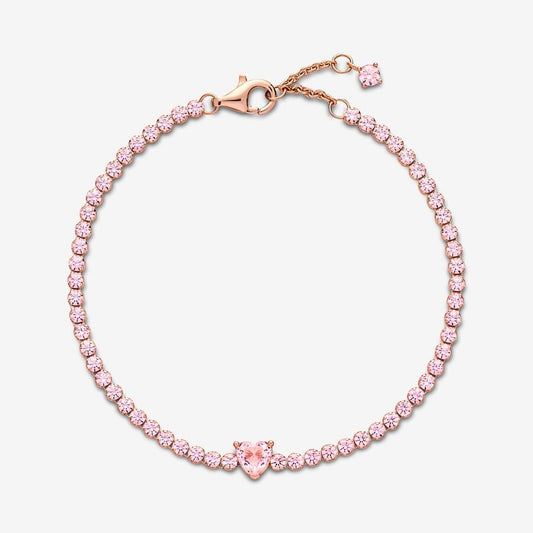 Pulsera Pandora Corazón Brillante Rose Gold