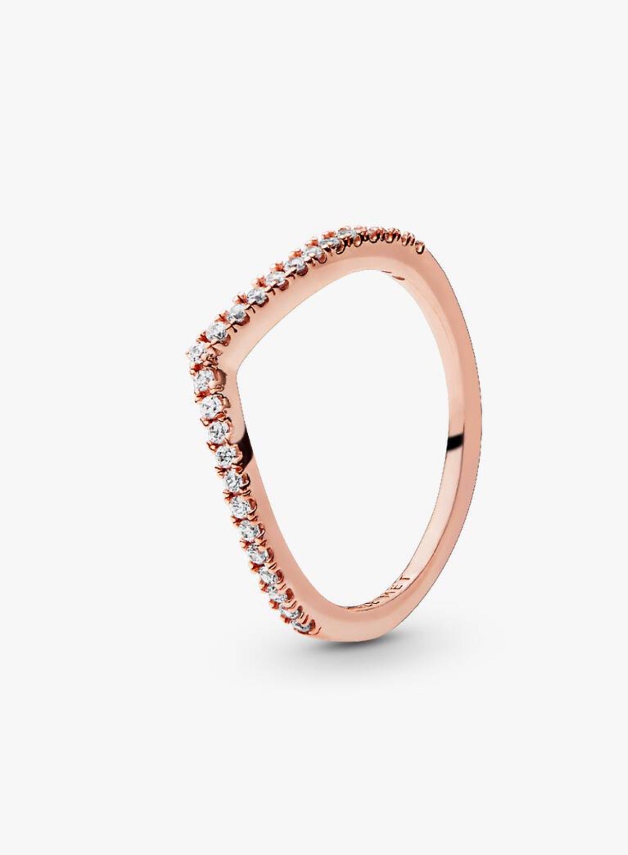 Anillo Pandora Hueso de los deseos deslumbrante Rose Gold