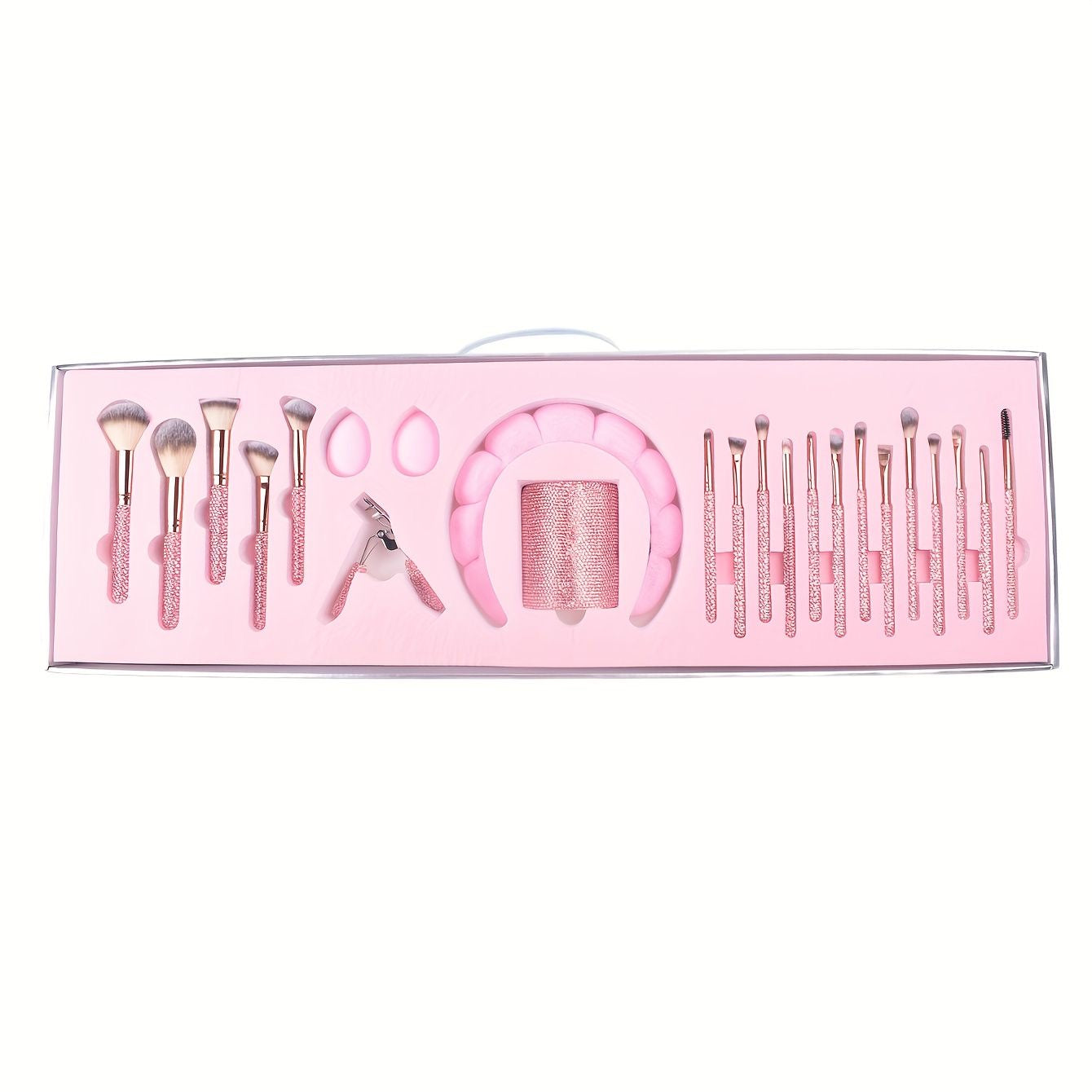 Set De Brochas Viral 24 piezas Grande En Rosado