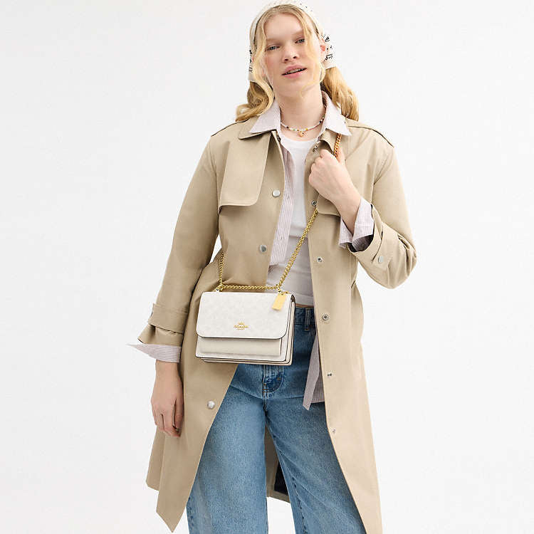 Cartera Coach Crossbody Klare Blanca Con Caja