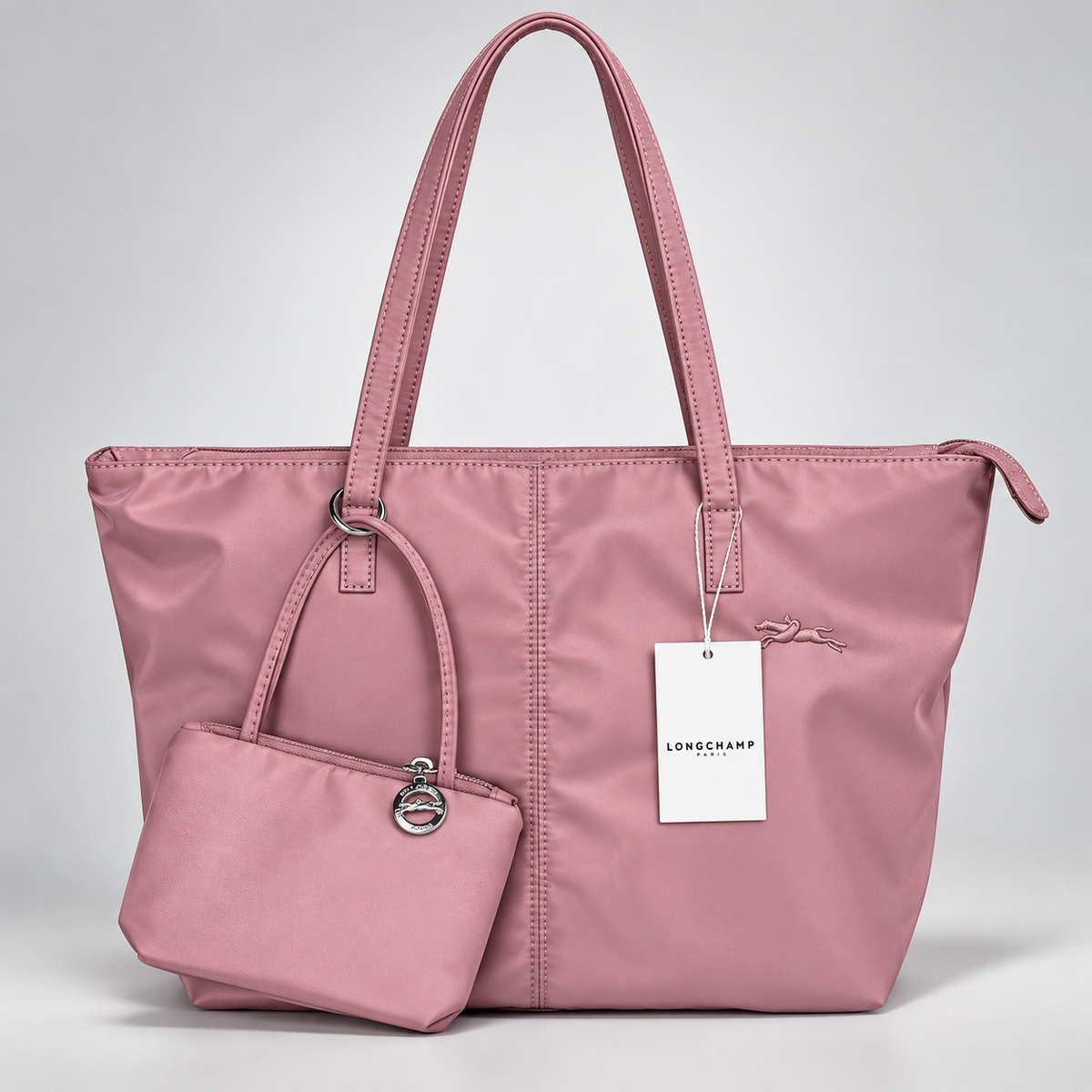 Cartera Longchamp Le Pliage Tote Bag L Nylon Rosa