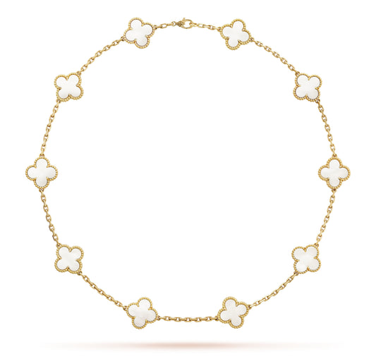 Collar Van Cleef Vintage Alhambra Blanco