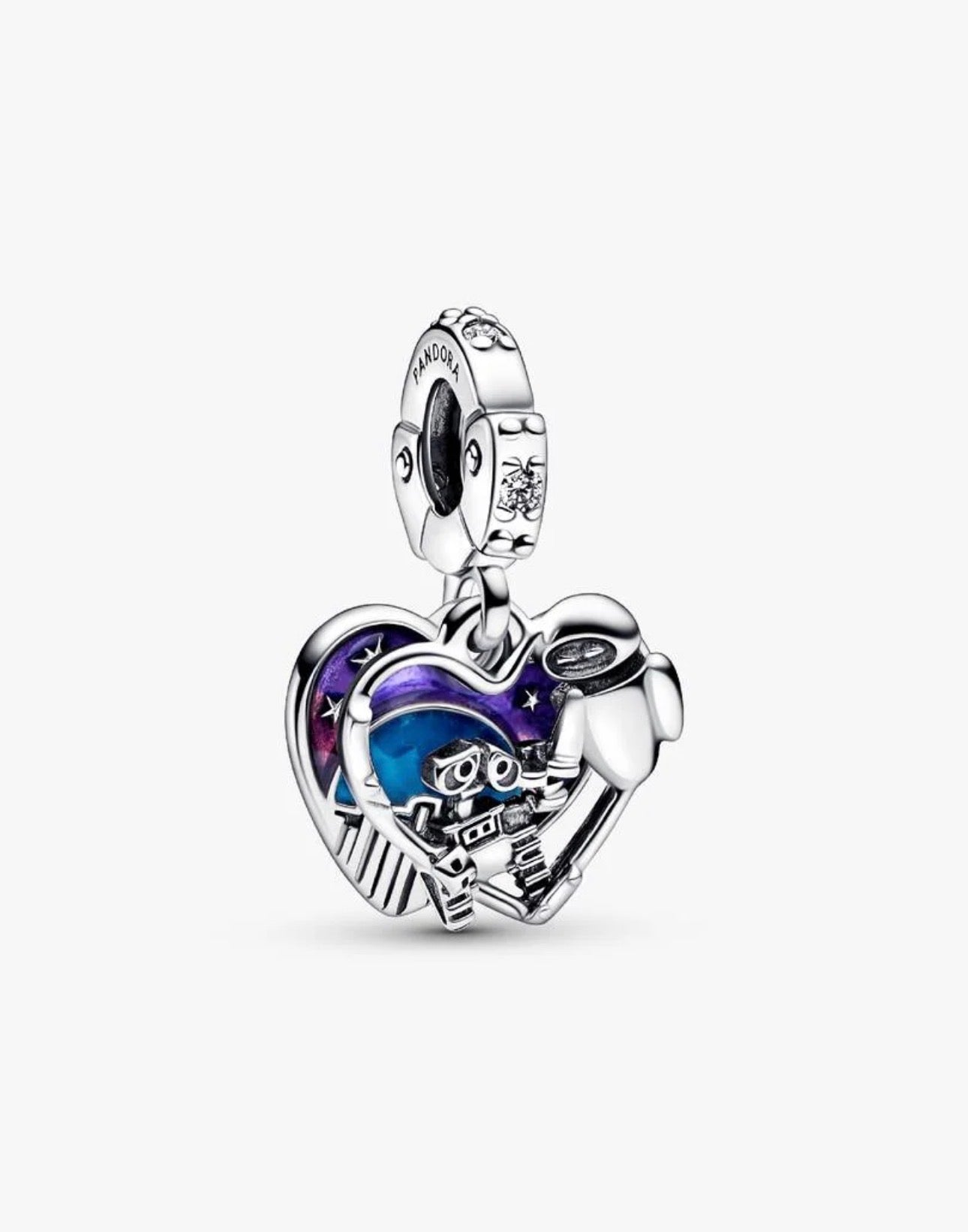 Charm Pandora Disney Pixar Wall-E & Eve que brilla en la oscuridad