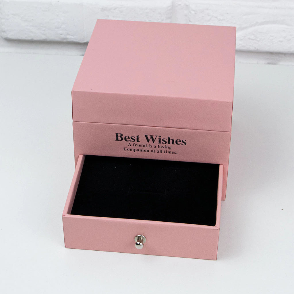 Kit De Regalo Rosado Cuadrado Con Rosas