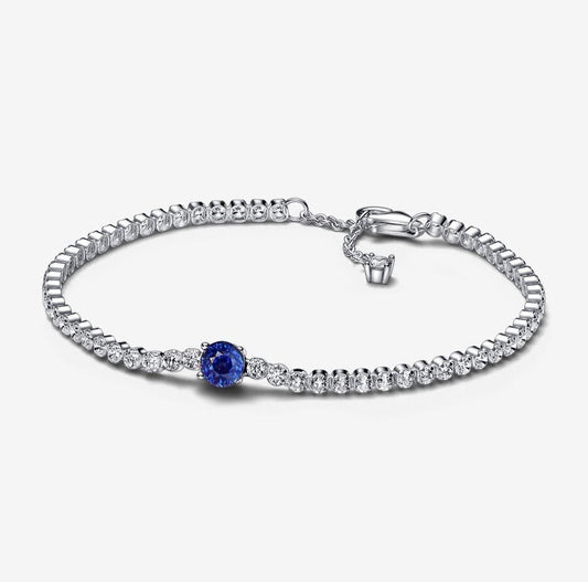 Pulsera Pandora Redonda Brillante Azul