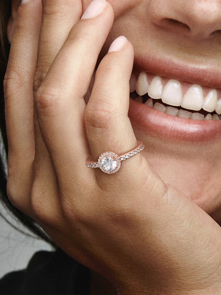 Anillo Pandora Elegancia Clásica Circular Rose Gold