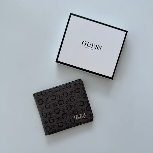 Billetera Para Caballero + Caja De Regalo Guess Gris