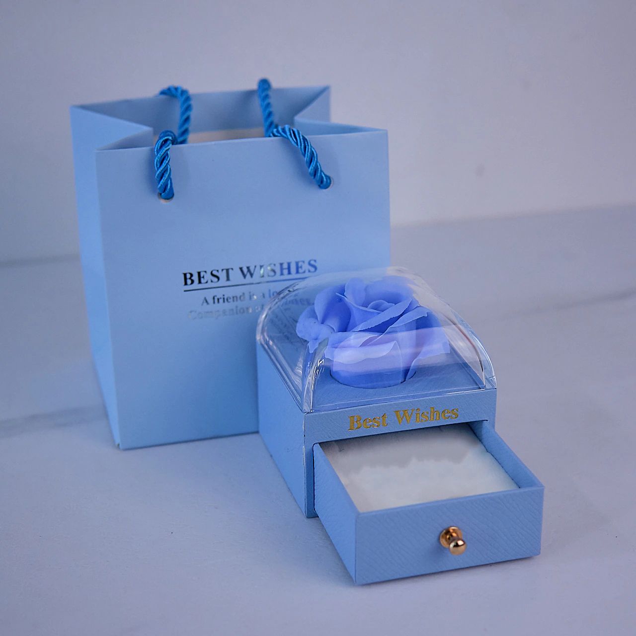 Kit De Regalo Azul De Rosa