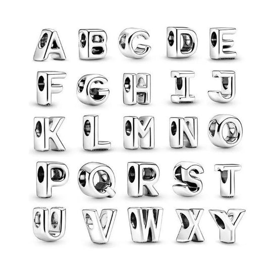 Charm Pandora Inicial De el Abecedario de A - Z Estilo Globo