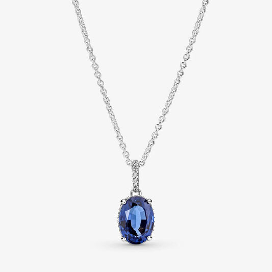 Set De Regalo Pandora Halo De Impacto Ovalado Azul