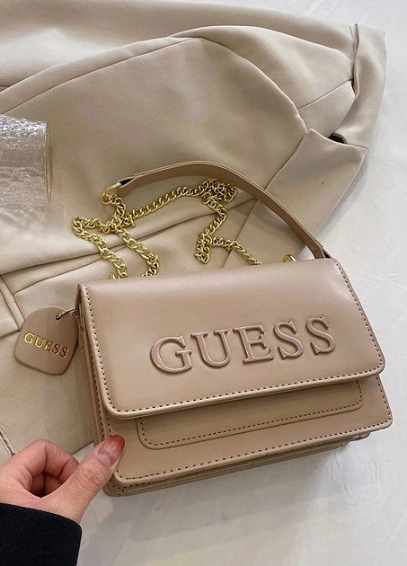 Cartera Guess Cuadrada Beige