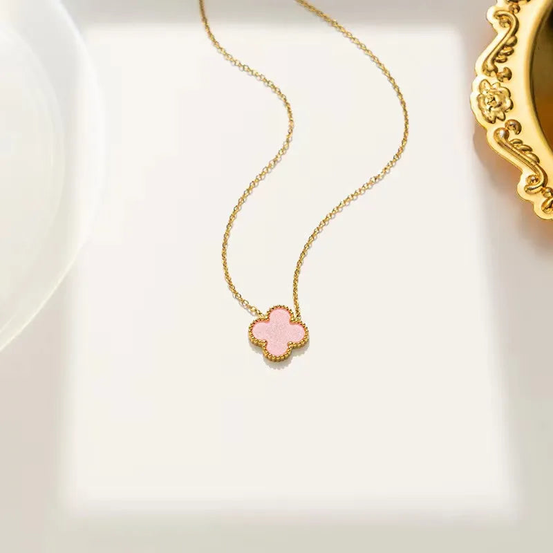 Collar Van Cleef Vintage Alhambra Un Trébol Rosa