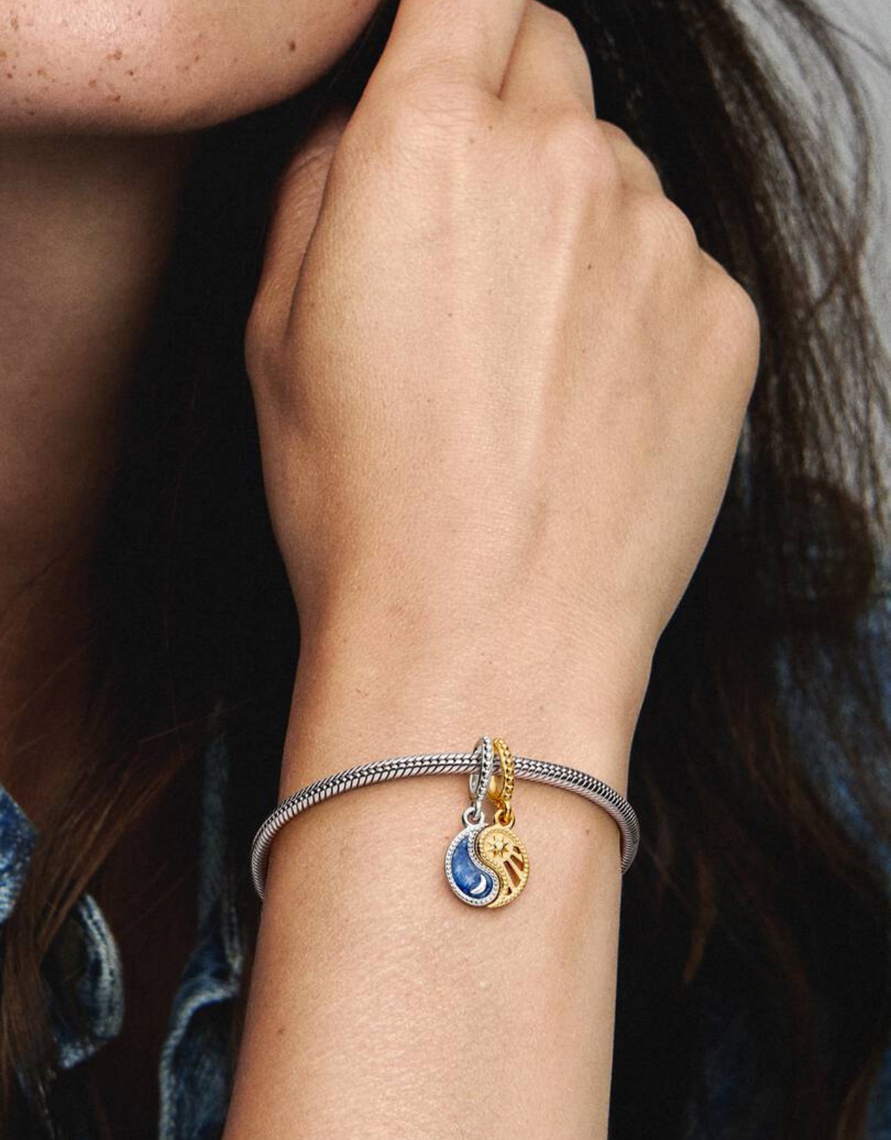 Charm Pandora Sol Y Luna (2 charms)