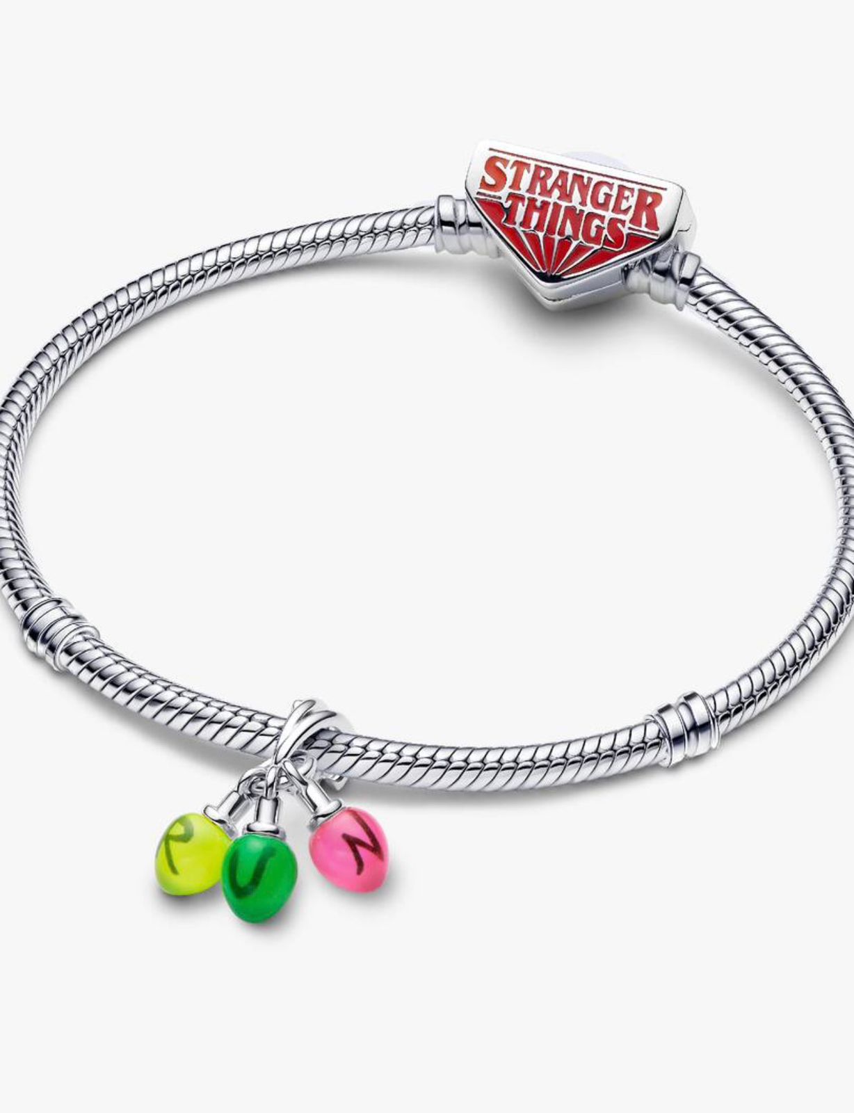 Charm Pandora Colgante "Corre" que Brilla en la Oscuridad de Stranger Things