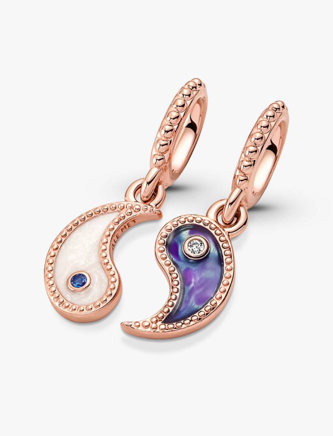 Charm Pandora Brillante de Yin y Yang En Rose Gold (2 charms)