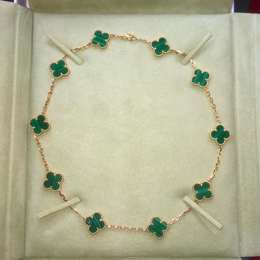 Collar Van Cleef Vintage Alhambra Verde