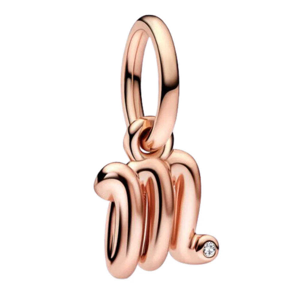 Charm Pandora Inicial Abecedario de la A - Z minúscula Rose Gold