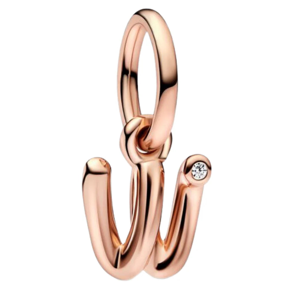 Charm Pandora Inicial Abecedario de la A - Z minúscula Rose Gold