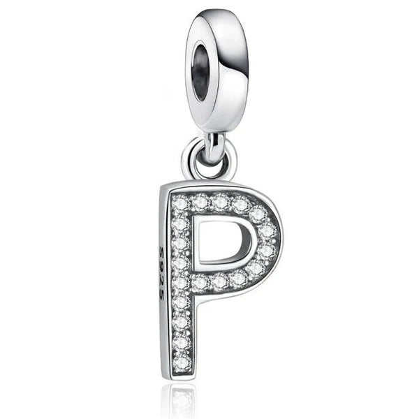 Charm Pandora Inicial Abecedario Brillante en Molde de la A-Z
