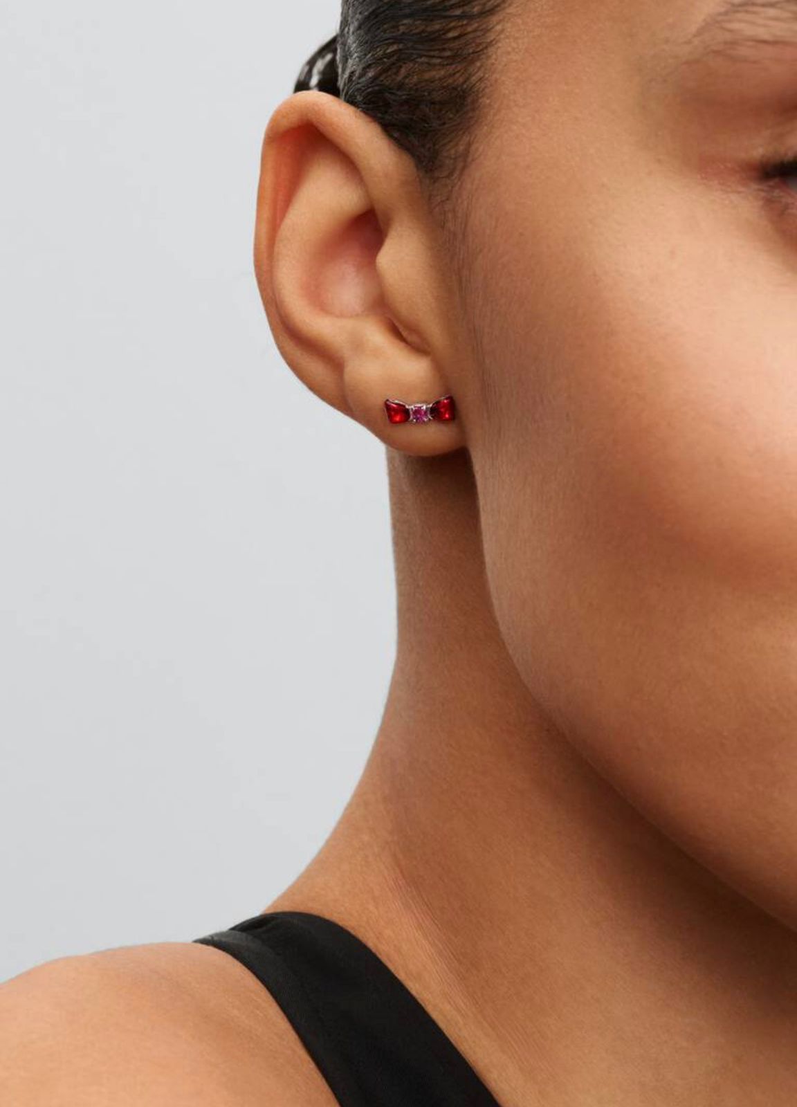 Aretes Pandora Botón Lazo Blancanieves de Disney