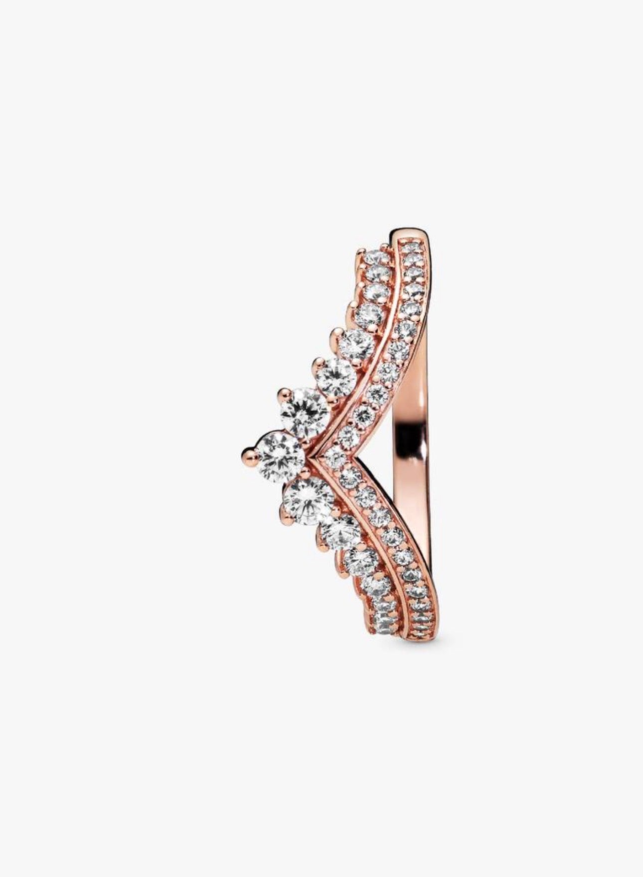 Anillo Pandora Deseo Clásico Princesa En Rose Gold