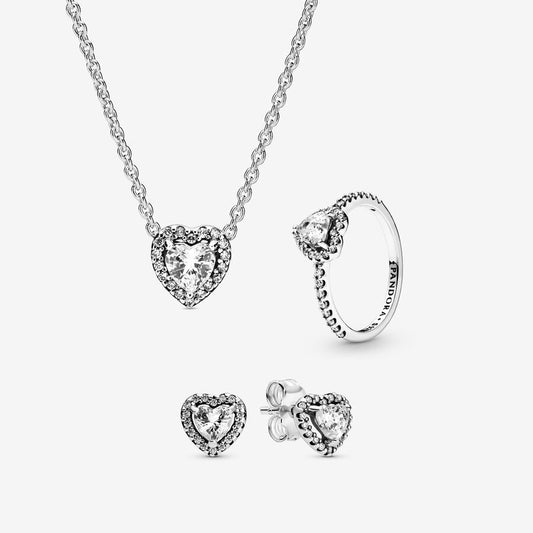 Set Pandora Corazón Blanco Clásico