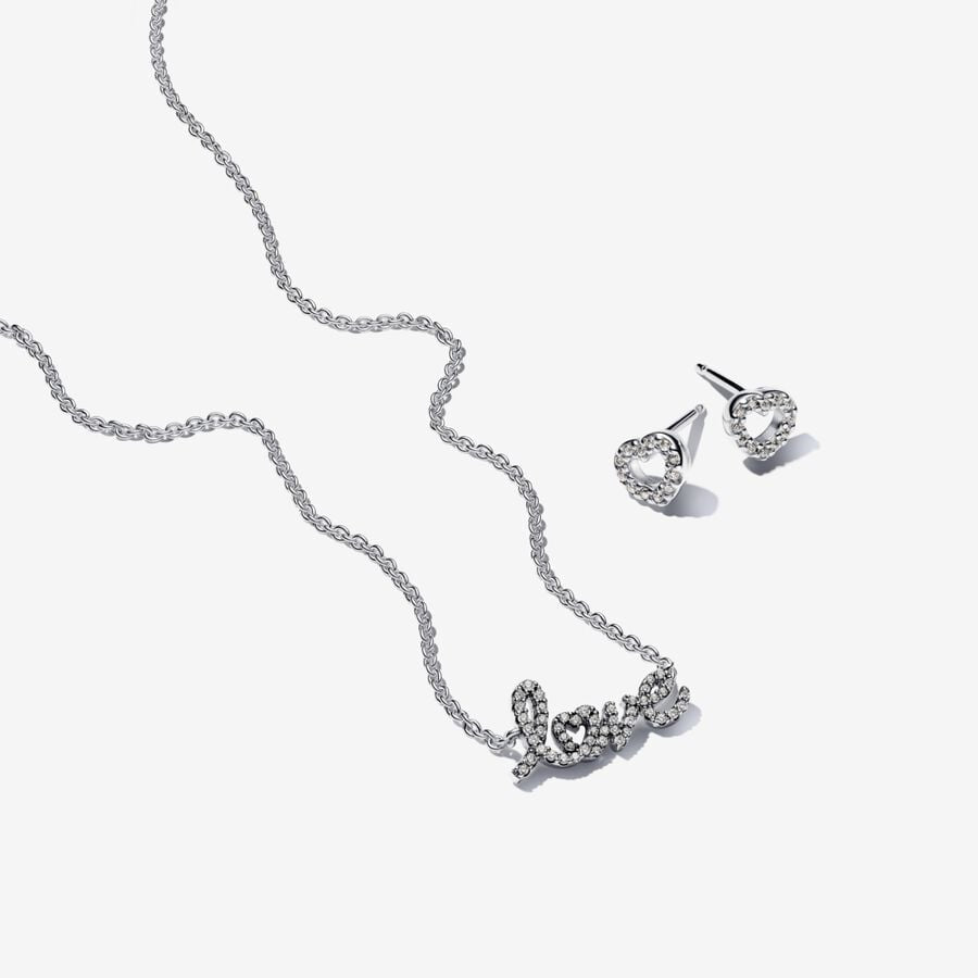 Set Pandora de collar y pendientes Love