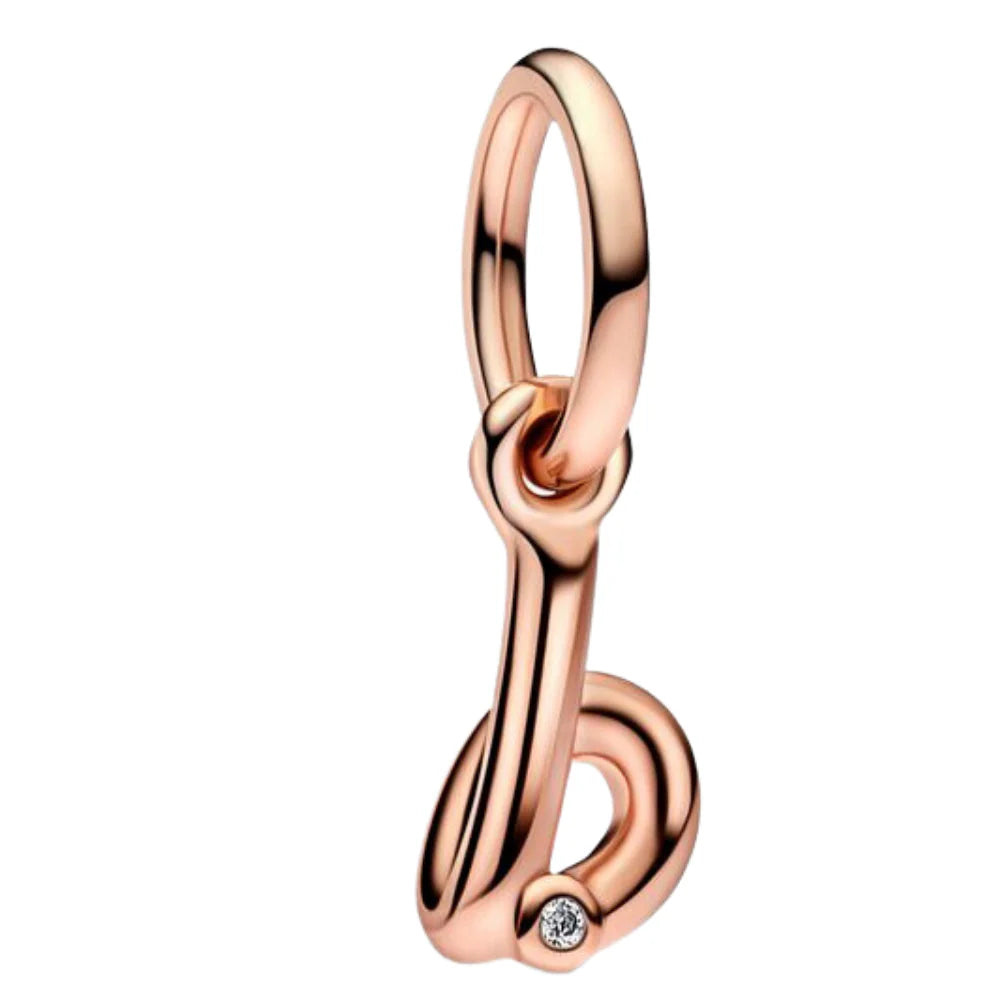Charm Pandora Inicial Abecedario de la A - Z minúscula Rose Gold